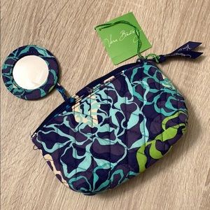 NWT!! Vera Bradley Katalina Blues Mirror Cosmetic